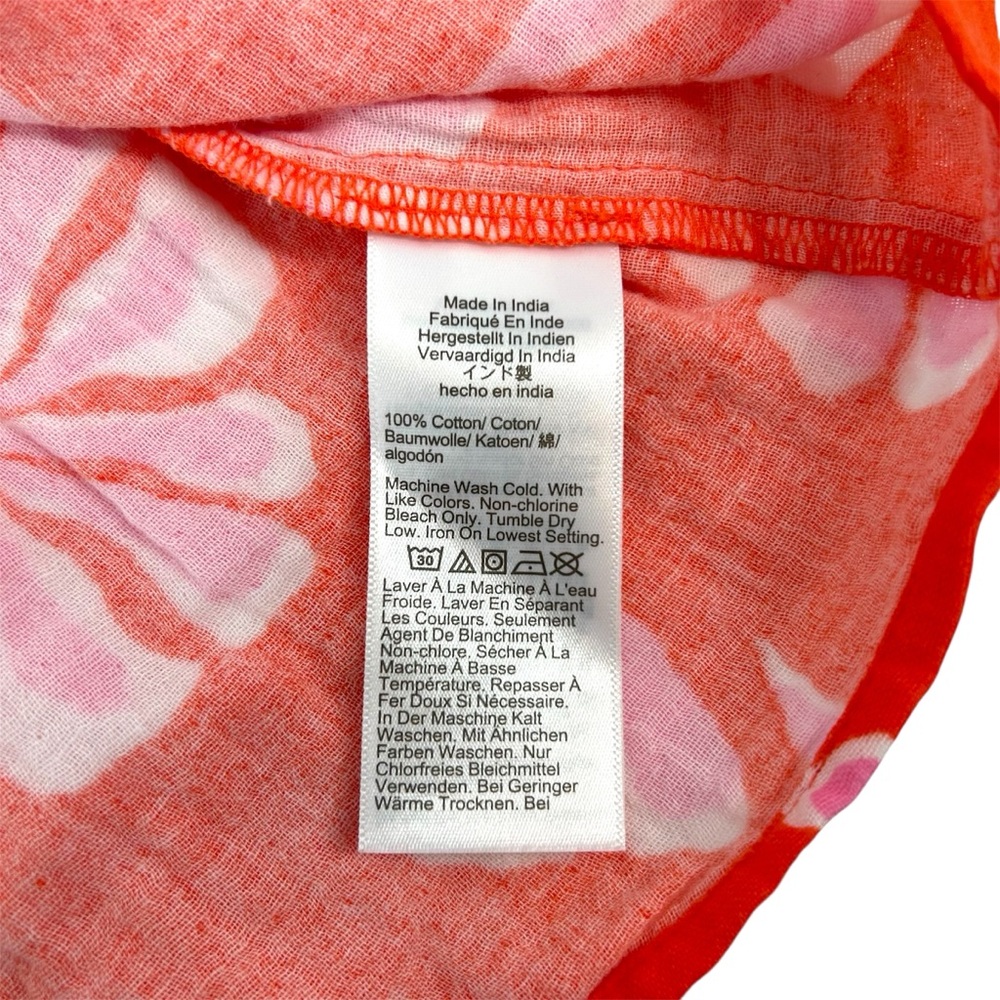 NWT Crewcuts Factory Girls’ Flower Gauze Tiered Dress in Bright Persimmon Multi - Picture 7 of 9